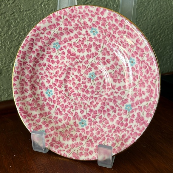 Vintage Other - 1950's Radfords English Bone China Teacup Saucer Pink And Blue Chintz Floral